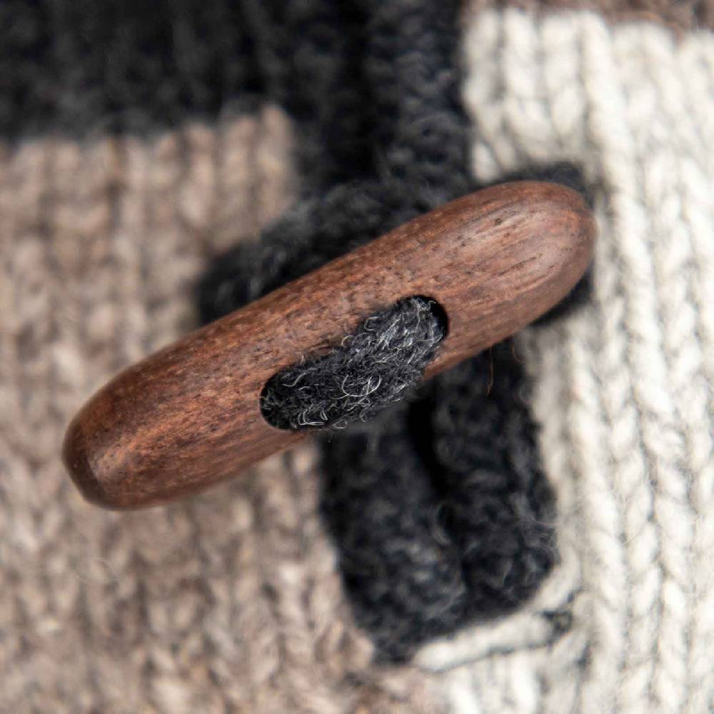 Kunst Und Magie Baja Hoodie Strickjacke Wolle Jacke mit Kapuze Winter Pullover Zeitlich begrenztes Angebot