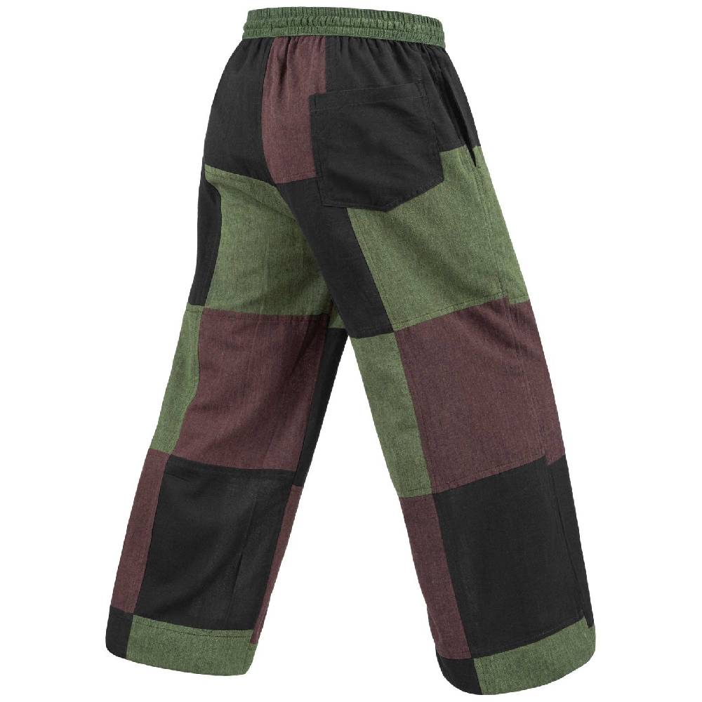 Kunst Und Magie Kunst und Magie Bunte Patchwork Freizeit Hose Baumwolle - Unisex Hippiehose Nachhaltig Zeitbegrenzte Promotion