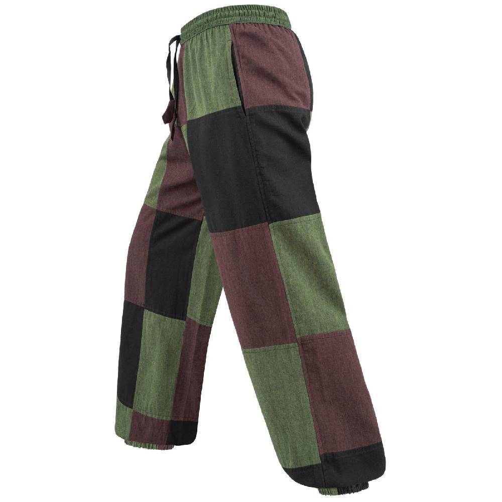Kunst Und Magie Kunst und Magie Bunte Patchwork Freizeit Hose Baumwolle - Unisex Hippiehose Nachhaltig Zeitbegrenzte Promotion