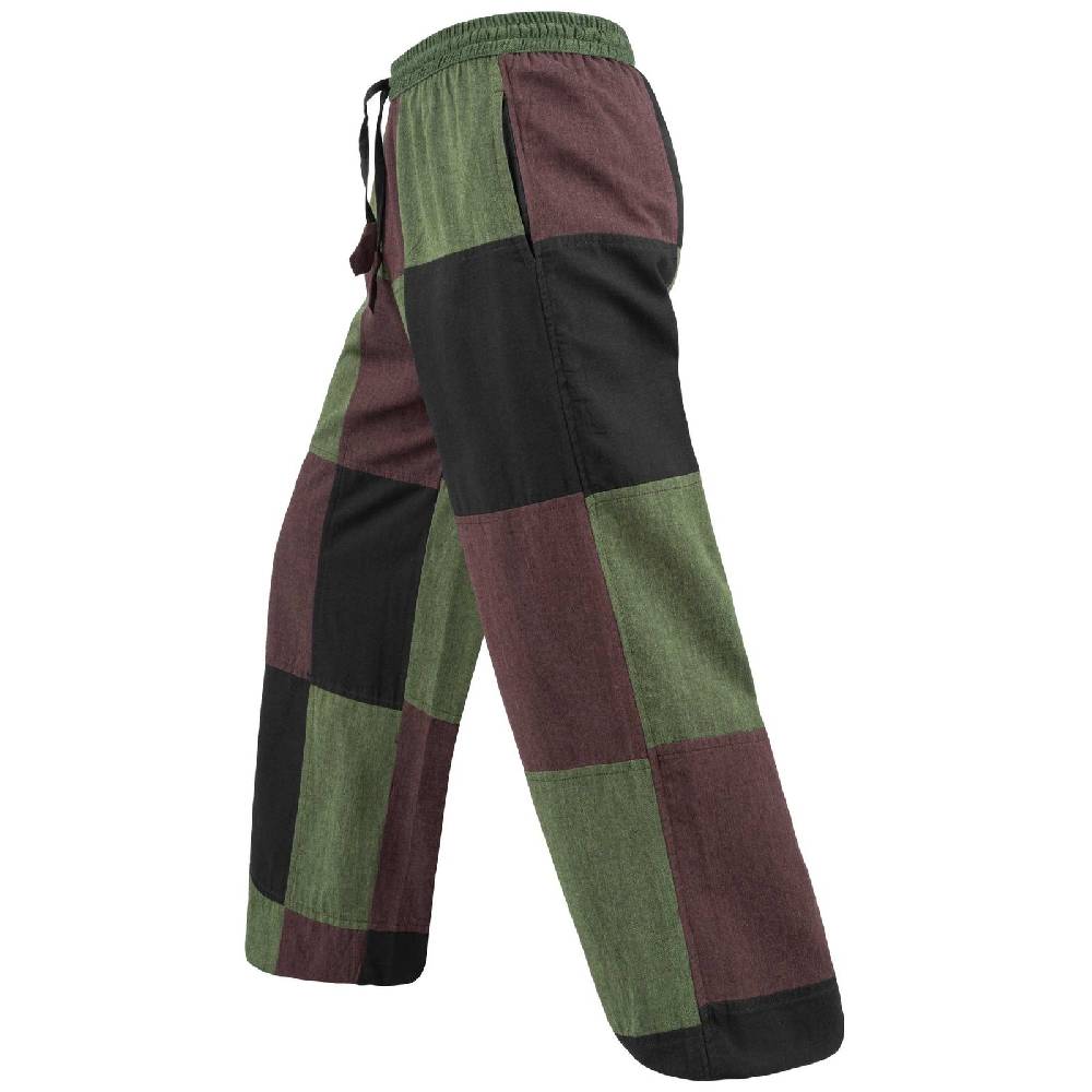 Kunst Und Magie Kunst und Magie Bunte Patchwork Freizeit Hose Baumwolle - Unisex Hippiehose Nachhaltig Zeitbegrenzte Promotion
