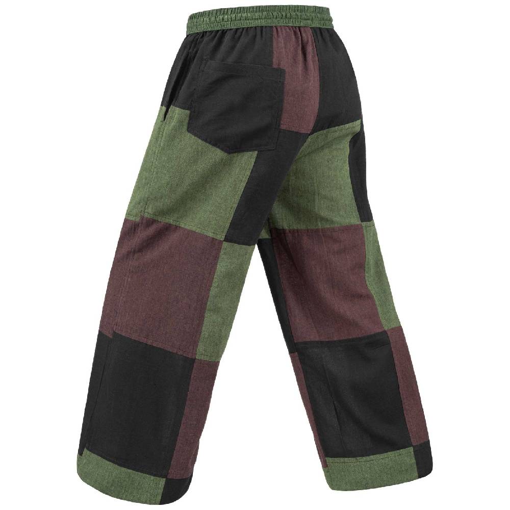 Kunst Und Magie Kunst und Magie Bunte Patchwork Freizeit Hose Baumwolle - Unisex Hippiehose Nachhaltig Zeitbegrenzte Promotion