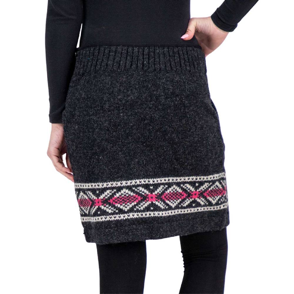 Kunst Und Magie Bunter Strickrock aus Wolle kurzer Rock mit klassischem Muster gefüttert Bis zu 50% Rabatt
