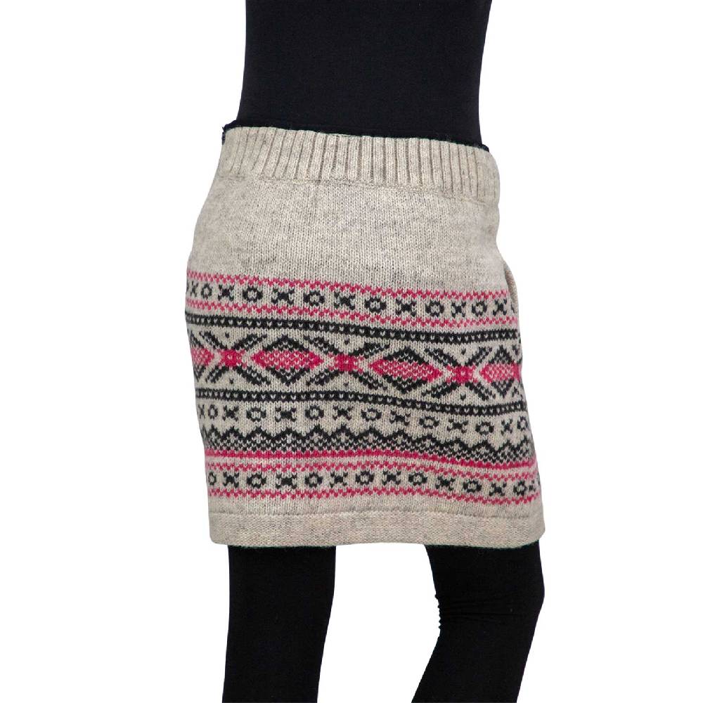 Kunst Und Magie Bunter Strickrock kurzer Rock mit nordischen Mustern Wolle gefüttert Boho Bis zu 65% Rabatt