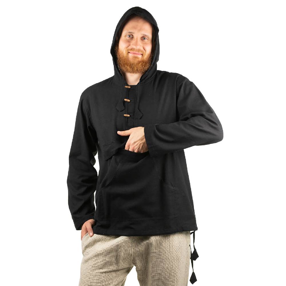 Kunst Und Magie Gefütterter Herren Hoodie Fischerhemd Kapuze Kängurutasche Baja Sweater Boho Nur für heute