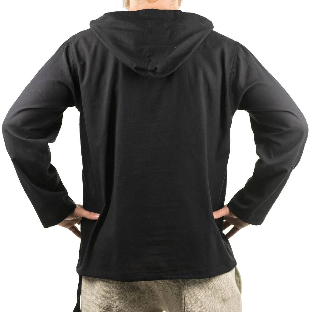 Kunst Und Magie Gefütterter Herren Hoodie Fischerhemd Kapuze Kängurutasche Baja Sweater Boho Nur für heute