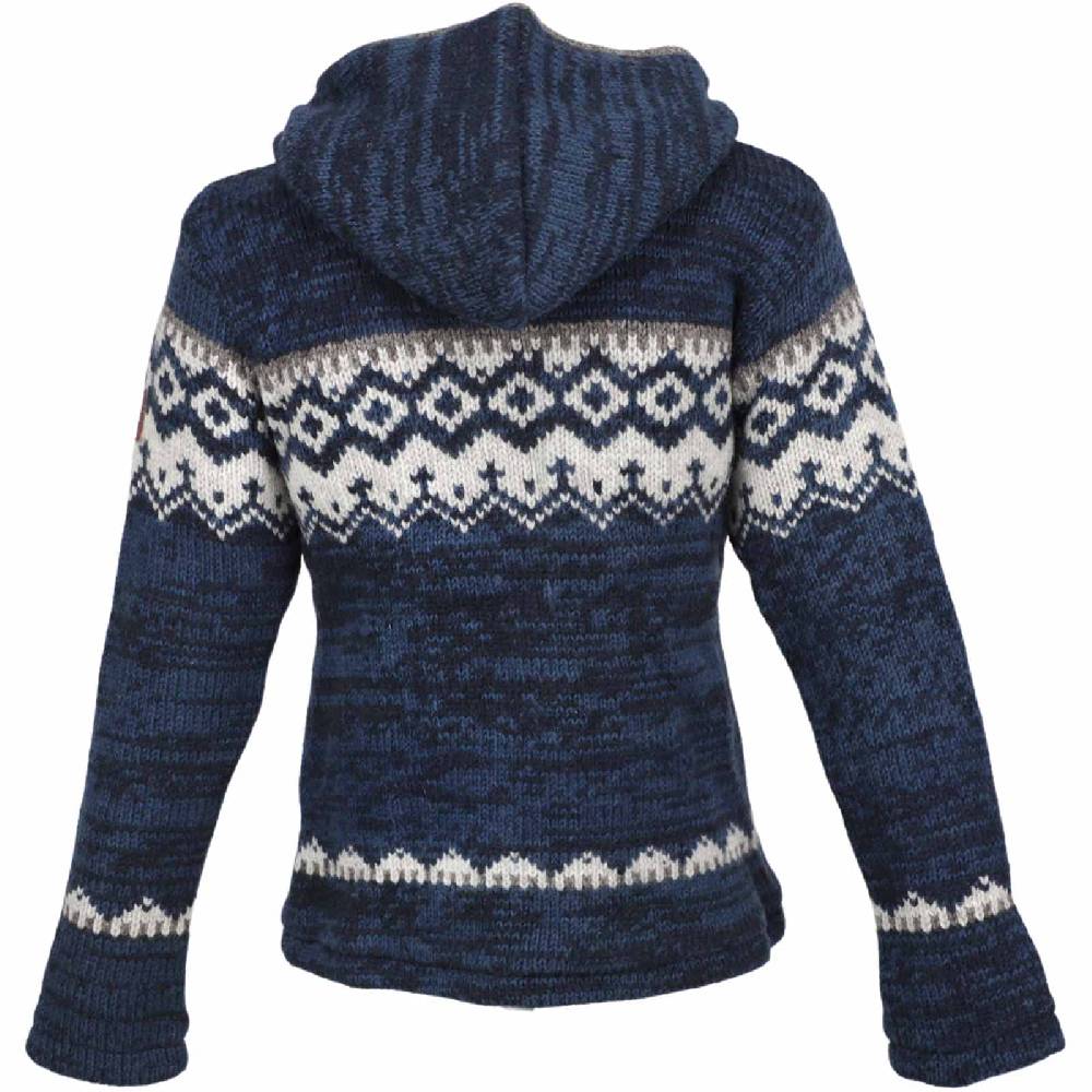Kunst Und Magie Herren Strickjacke Schurwolle Klassich Nordisches Muster Wolle Jacke mit Kapuze Vierteljährliche Förderung