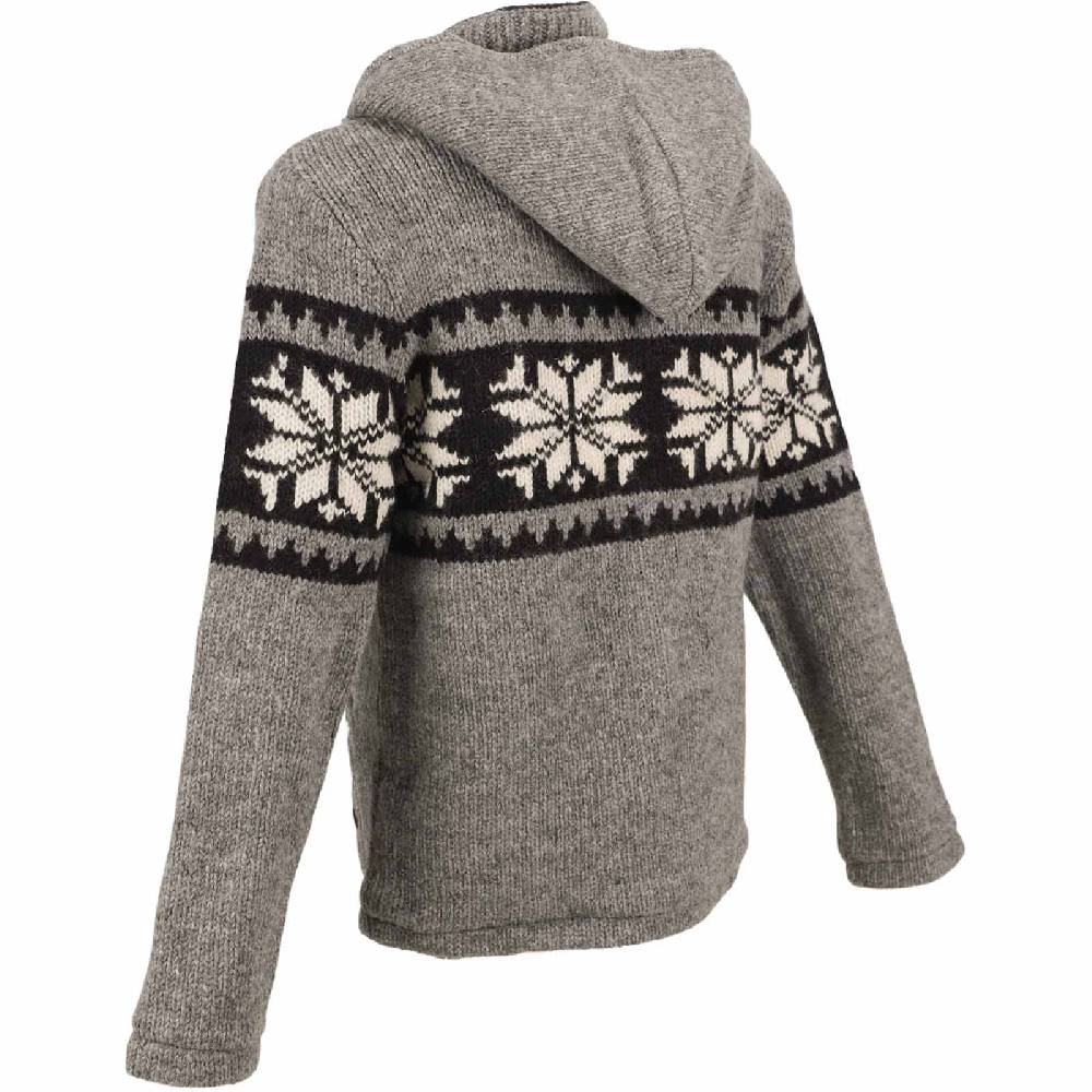Kunst Und Magie Herren Strickjacke Schurwolle Klassich Nordisches Muster Wolle Jacke mit abnehmbarer Kapuze Bis zu 55% Rabatt