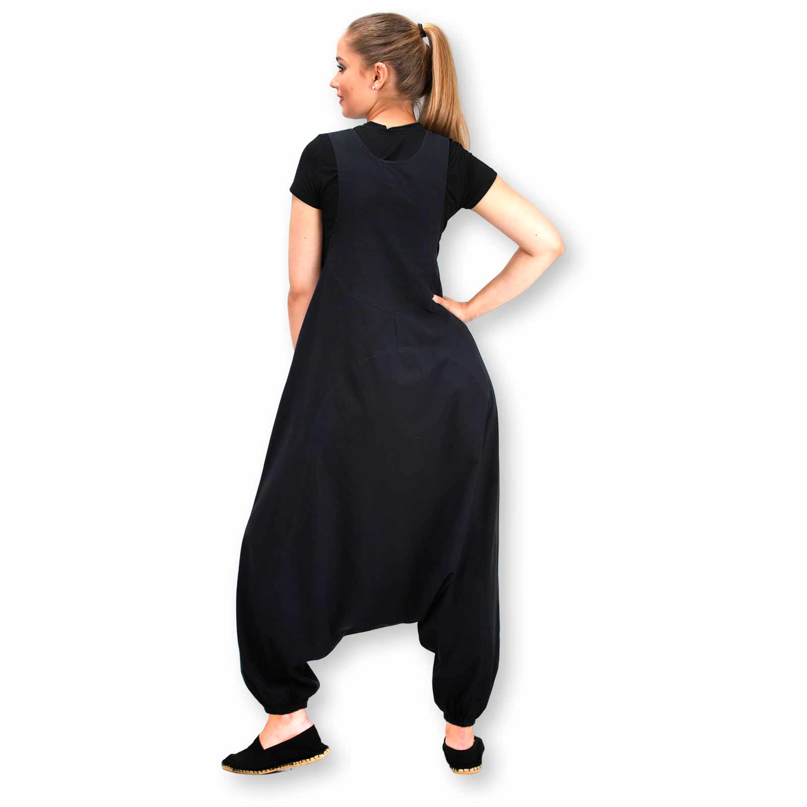 Kunst Und Magie Kunst und Magie Hippie Latzhose Haremshose Hose Goa Boho Jumpsuit Overall Blume des Lebens Speichern exportieren