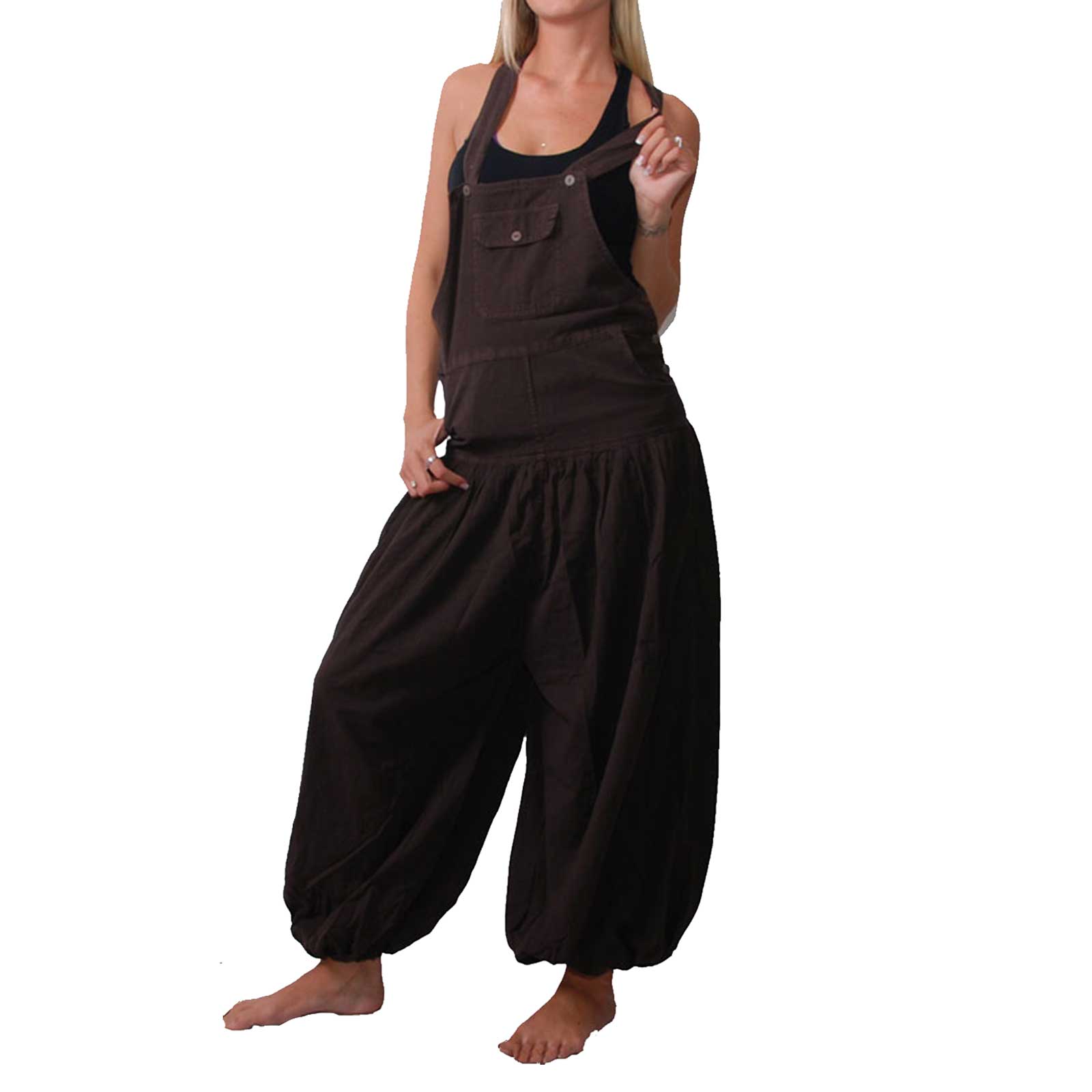 Kunst Und Magie Hippie Latzhose Haremshose Hose Psy Goa 70er Overall Boho Jumpsuit 2025