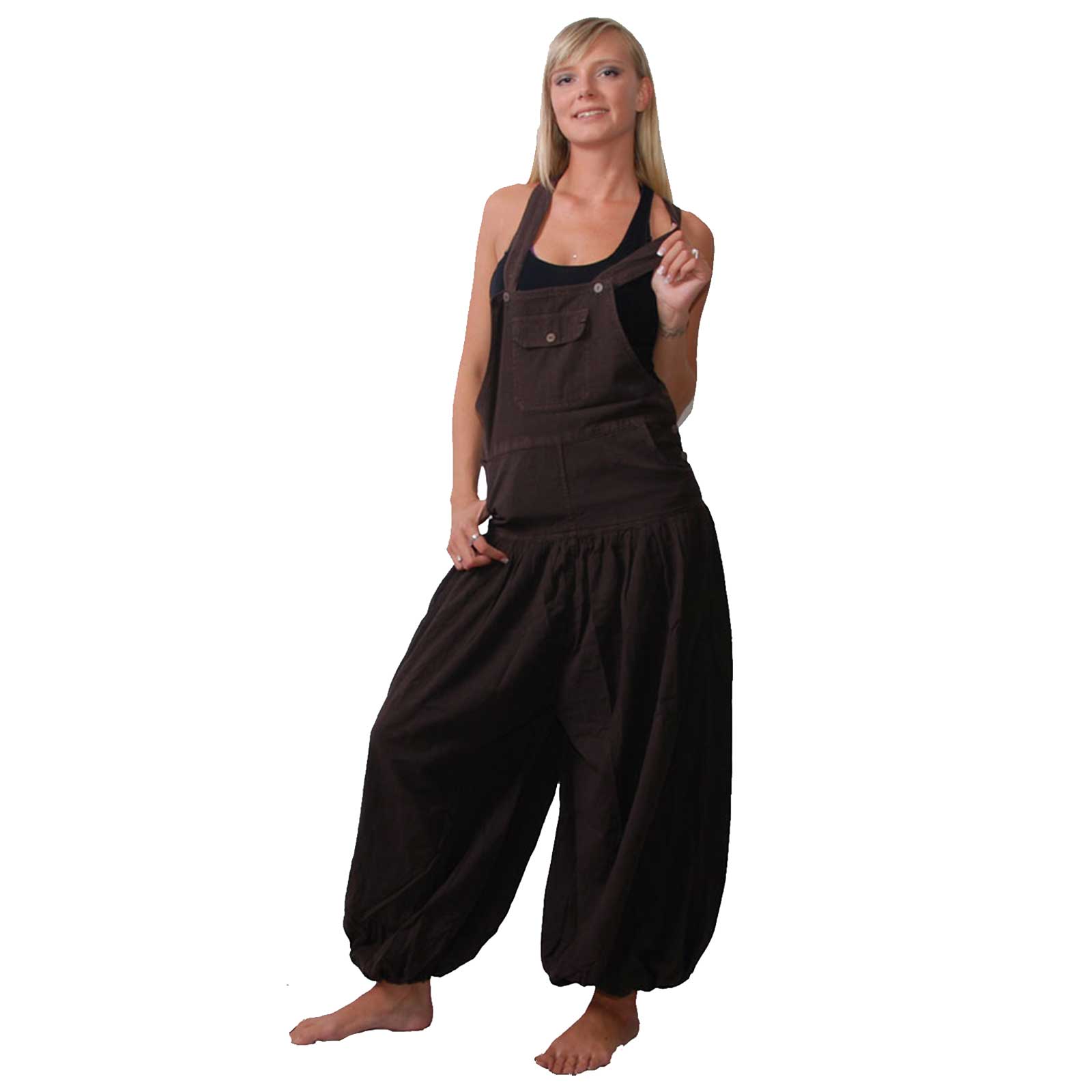 Kunst Und Magie Hippie Latzhose Haremshose Hose Psy Goa 70er Overall Boho Jumpsuit 2025