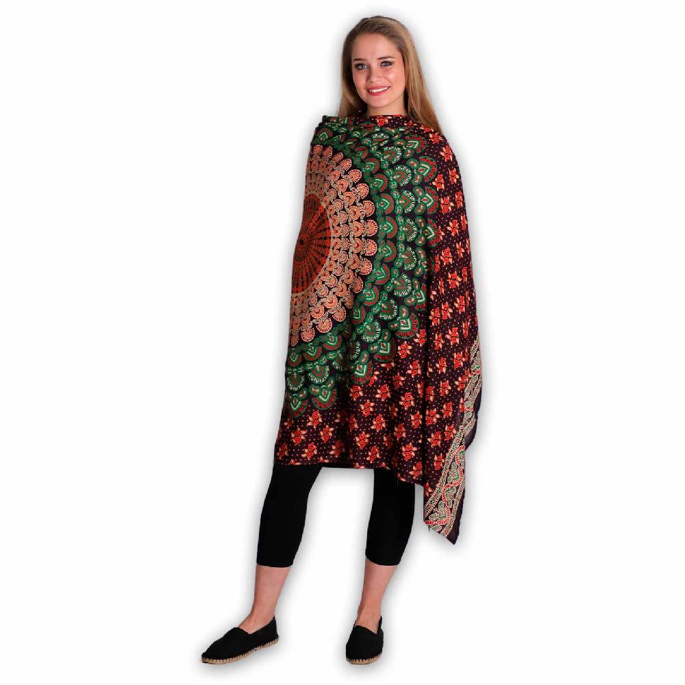 Kunst Und Magie Sarong Yogatuch Pfauen Mandala Strandtuch Multifunktionstuch Dekotuch Tischdecke Wickelkleid Online