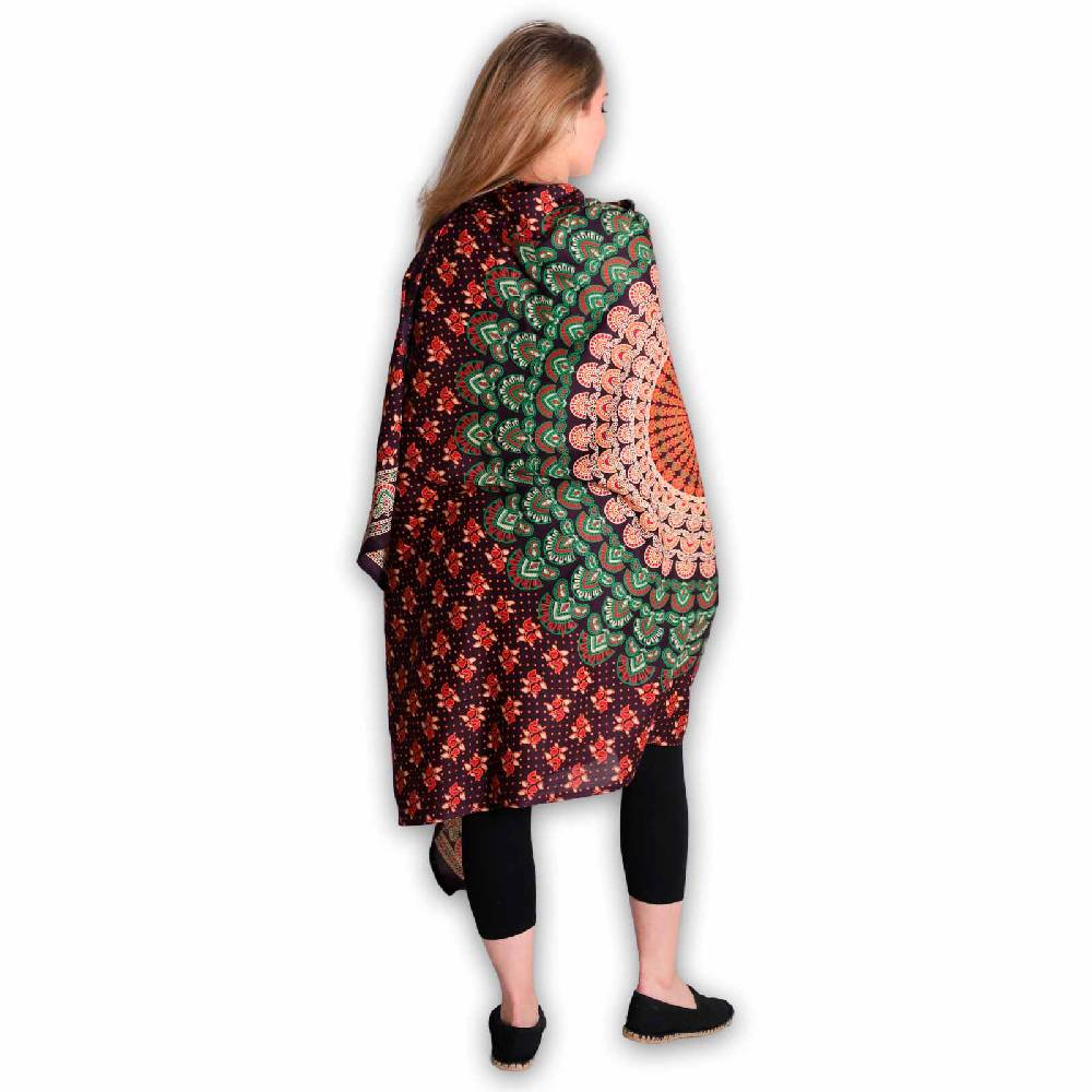 Kunst Und Magie Sarong Yogatuch Pfauen Mandala Strandtuch Multifunktionstuch Dekotuch Tischdecke Wickelkleid Online