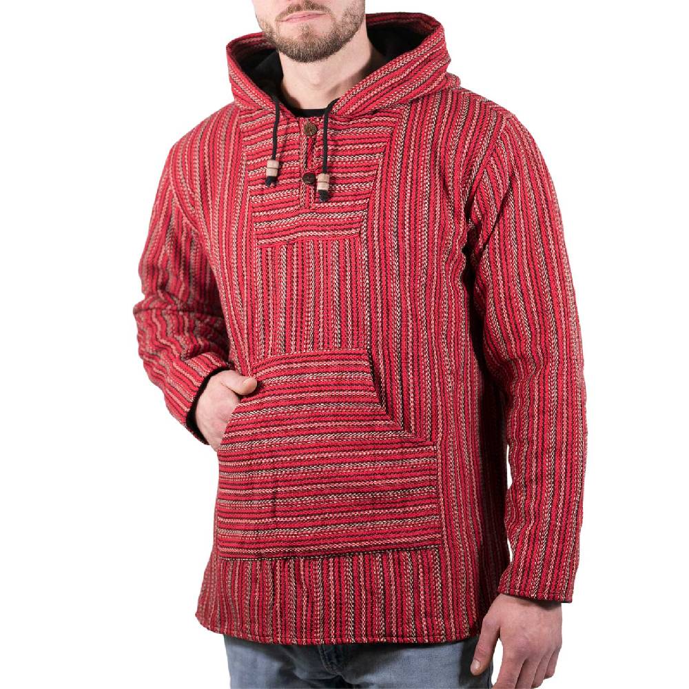 Kunst Und Magie Bunter Kapuzenpulli Kapu Baja Jerga Hoodie mit Kapuze und Kängurutaschen Hippie Goa Auslauf