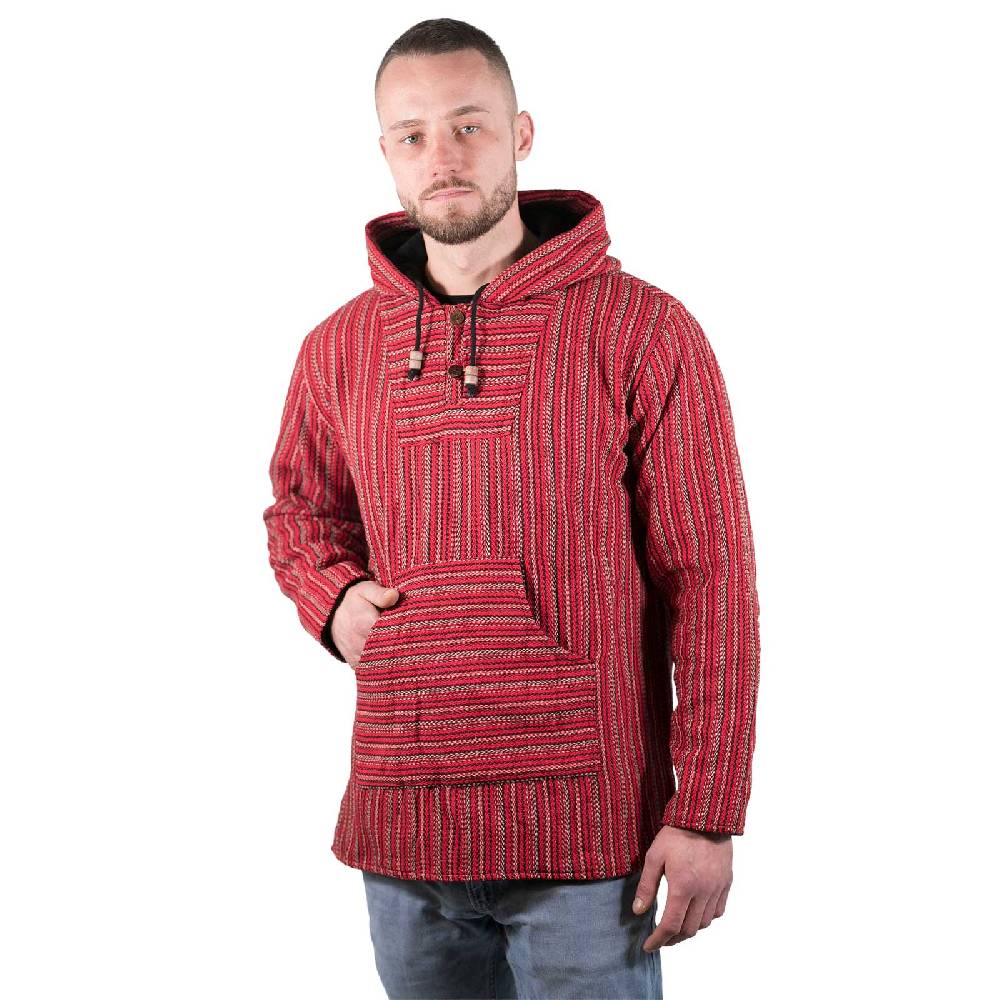 Kunst Und Magie Bunter Kapuzenpulli Kapu Baja Jerga Hoodie mit Kapuze und Kängurutaschen Hippie Goa Auslauf