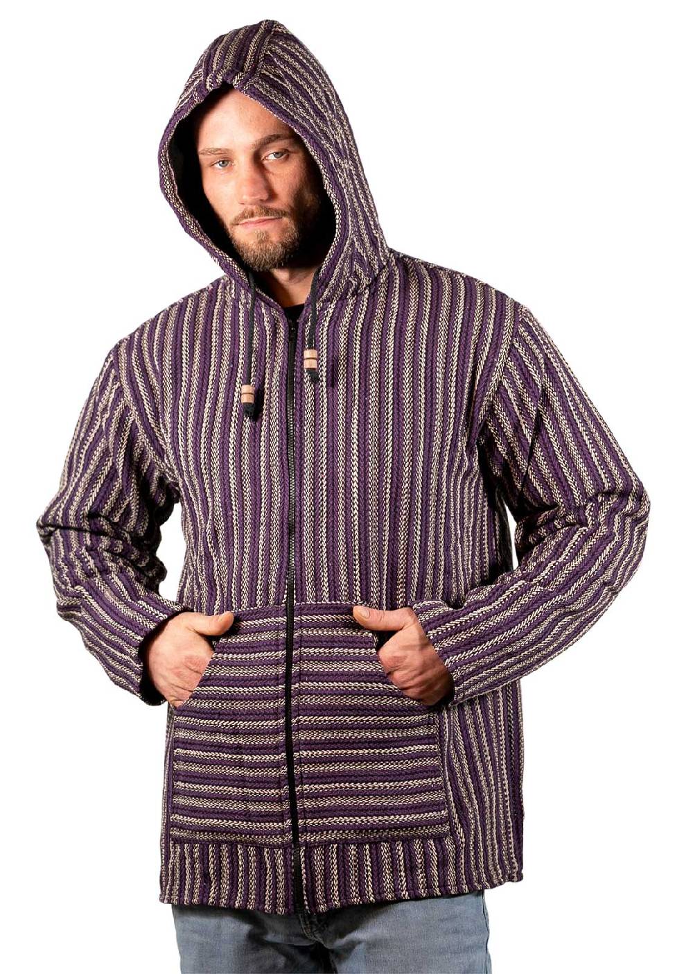 Kunst Und Magie Kapuzenjacke Kapu Hoodie mit Kapuze Goa Hippie Jacke Nepal Fair Hotsell