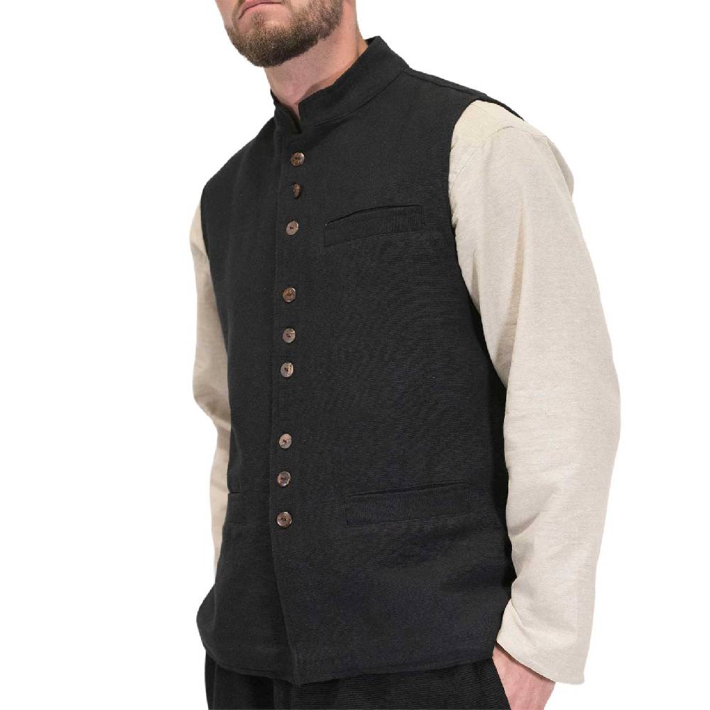 Kunst Und Magie Kunst und Magie Traditionelle Nepal Gilet Herren Hippie Weste im Angebot
