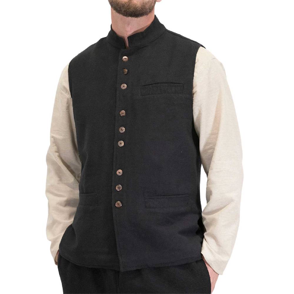 Kunst Und Magie Kunst und Magie Traditionelle Nepal Gilet Herren Hippie Weste im Angebot