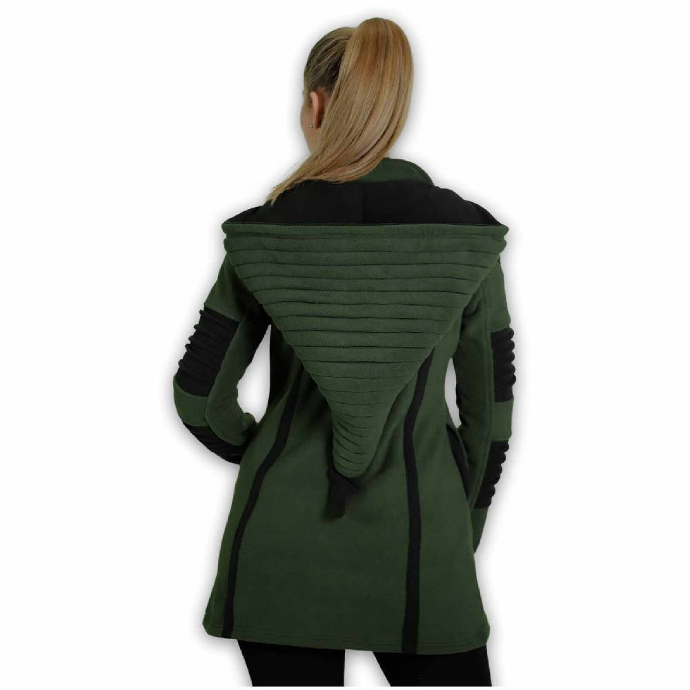 Kunst Und Magie Kunst und Magie Damenmatel aus Fleece mit Zipfelkapuze Goa Jacke Schlussverkauf