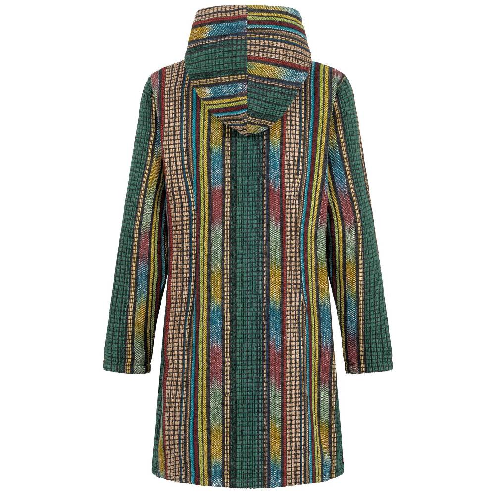 Kunst Und Magie Damen Kurzmantel Gheri Jacke mit Kapuze -Hippie Goa Boho Damen Mantel Fabrikpreis