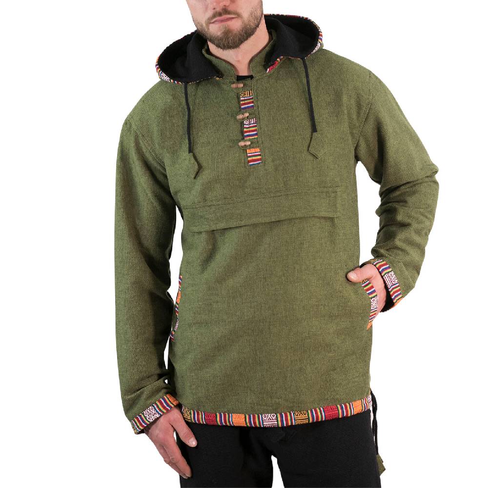 Kunst Und Magie Baja Hoodie Kapuzenpullover mit Fleecefutter und abnehmbarer Kapuze Sonderangebot