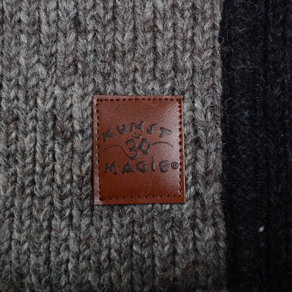 Kunst Und Magie Damen Strickjacke Goa Wolle Jacke mit Fleecefutter mit abnehmbarer Zipfelkapuze Günstig kaufen
