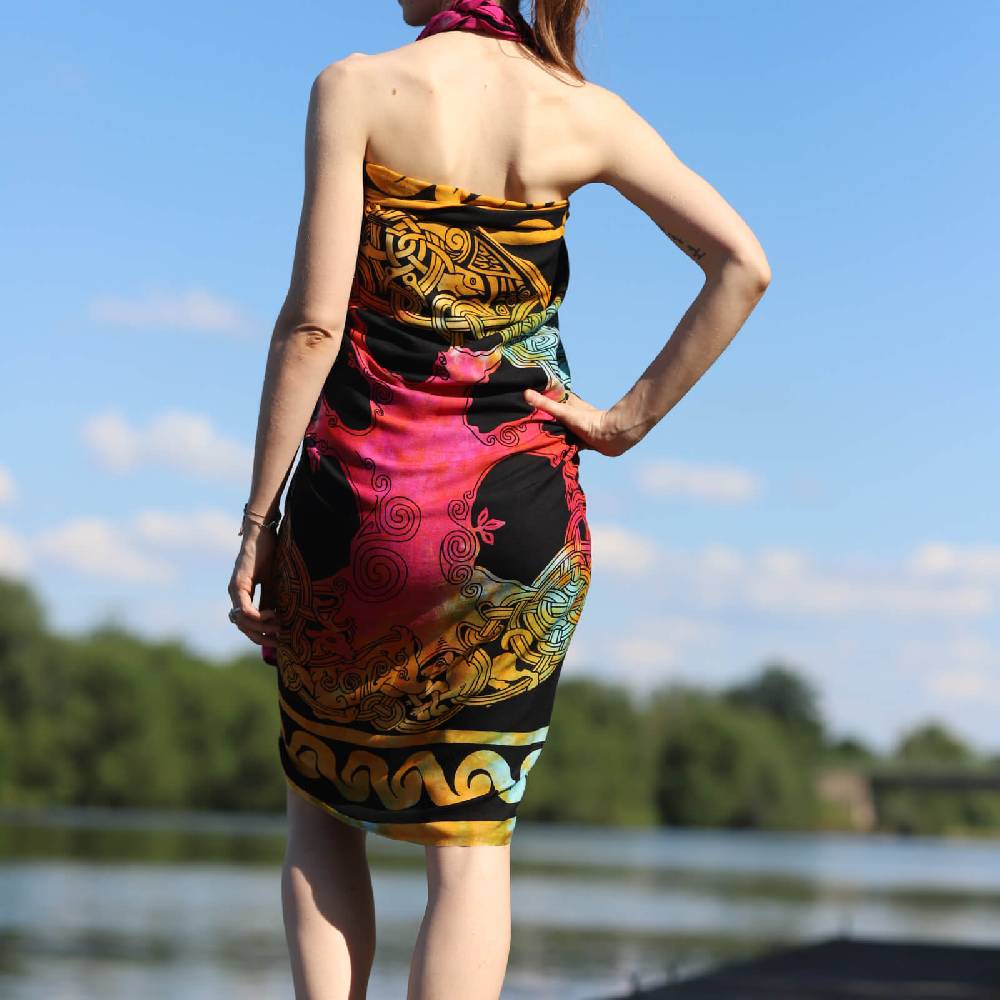 Kunst Und Magie Sarong Yogatuch Iggdrasil Weltenbaum Strandtuch Multifunktionstuch Dekotuch Tischdecke Wickelkleid Online Shopping