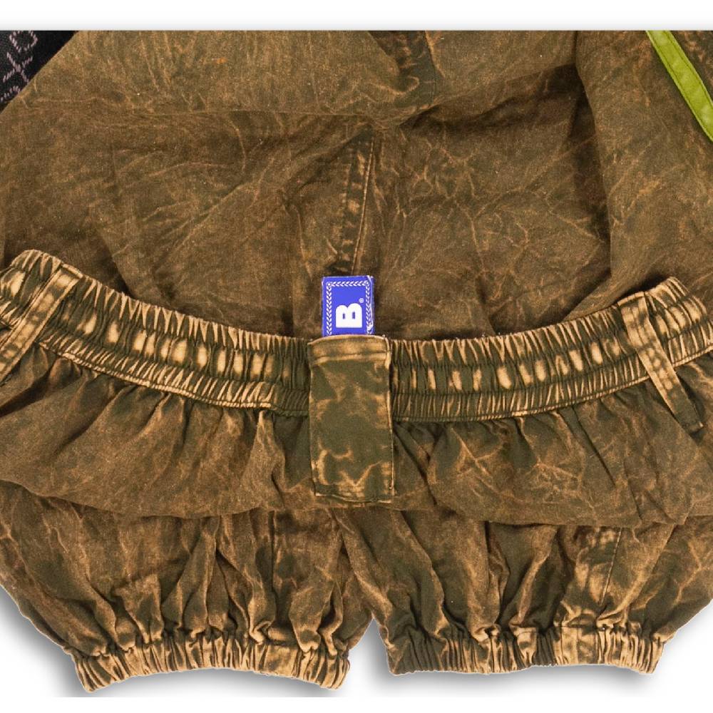 Kunst Und Magie Baggyhose Stonewashed Goa Cargo Hose Hippiehose Pluderhose mit Kordelzug Gürtelschlaufen Haremshose Preisnachlass