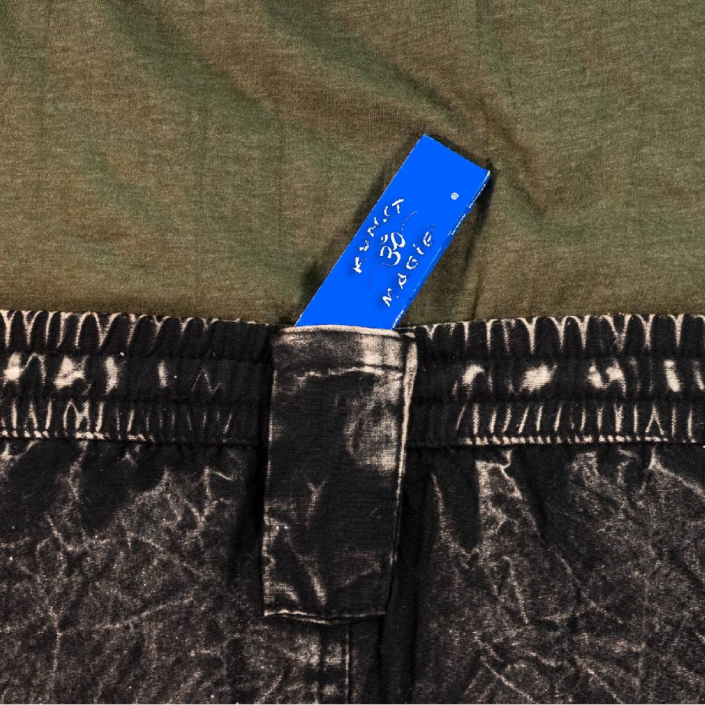 Kunst Und Magie Baggyhose Stonewashed Goa Cargo Hose Hippiehose Pluderhose mit Kordelzug Gürtelschlaufen Haremshose Preisnachlass