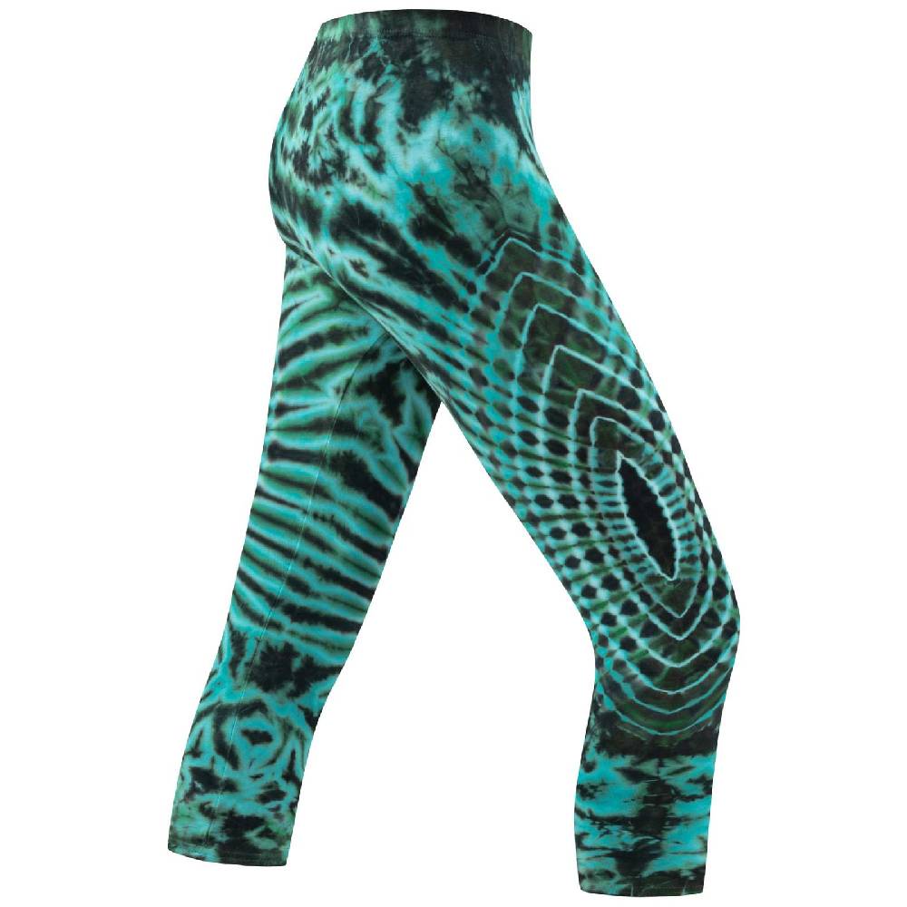 Kunst Und Magie Kunst und Magie Damen 3/4 Yoga Leggings Atmungsaktive Tie Dye Batik Yogahose Weihnachtsangebot