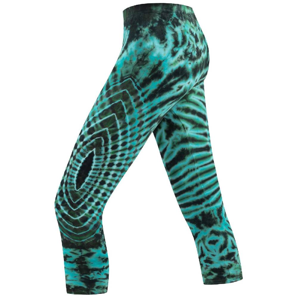 Kunst Und Magie Kunst und Magie Damen 3/4 Yoga Leggings Atmungsaktive Tie Dye Batik Yogahose Weihnachtsangebot