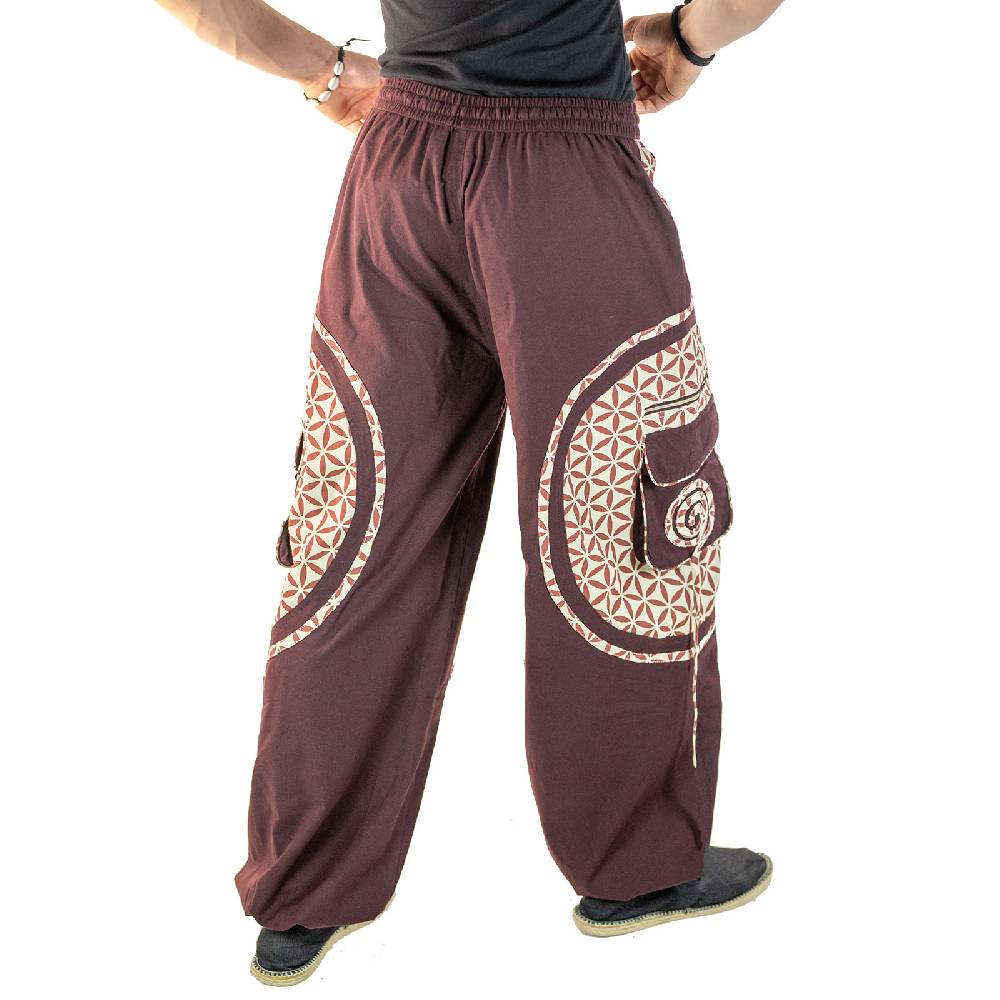 Kunst Und Magie KUNST UND MAGIE Unisex trendige Baggyhose bunte Muster Lebensblume Goa Hippiehose Heißer Verkauf