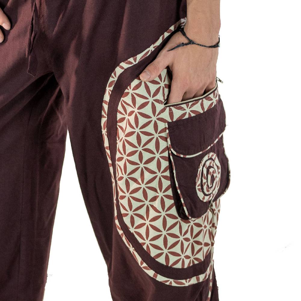Kunst Und Magie KUNST UND MAGIE Unisex trendige Baggyhose bunte Muster Lebensblume Goa Hippiehose Heißer Verkauf