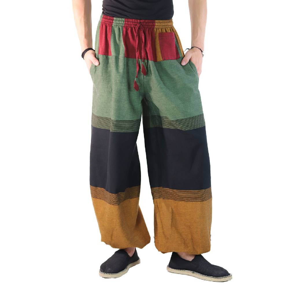Kunst Und Magie KUNST UND MAGIE Yogahose Pumphose Pluderhose mehrfarbig aus Baumwolle lang Top Angebot