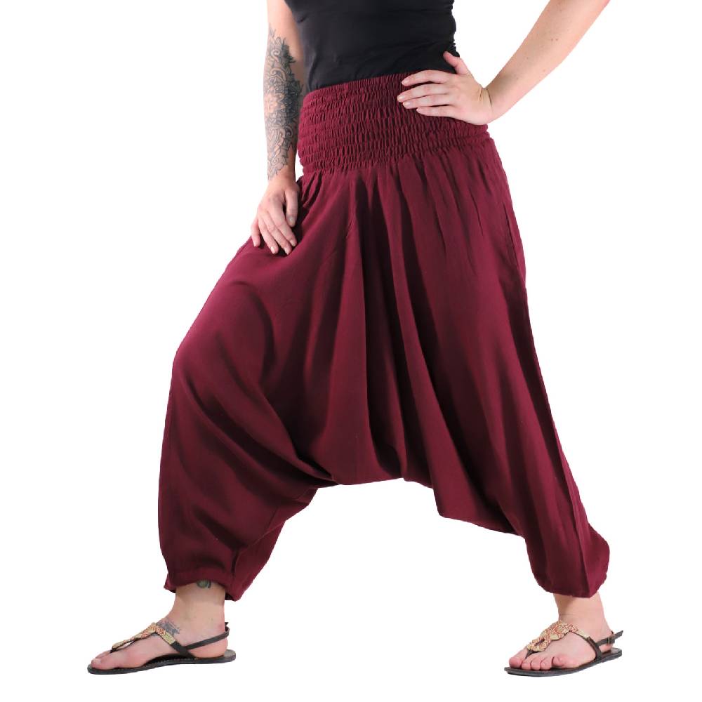 Kunst Und Magie Kunst und Magie Unisex Orientalische prewashed Haremshose Pluderhose Pumphose Online Outlet