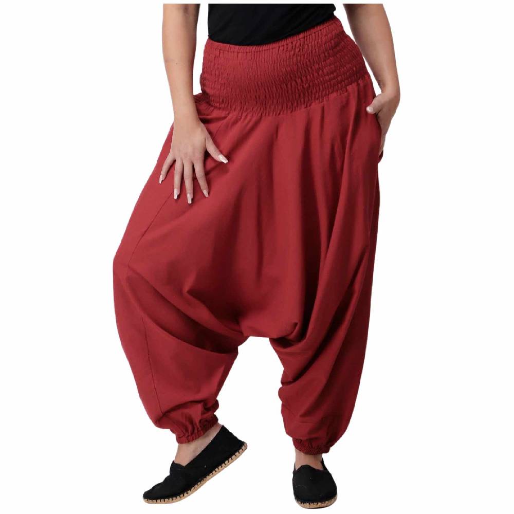 Kunst Und Magie Kunst und Magie Unisex Orientalische prewashed Haremshose Pluderhose Pumphose Online Outlet