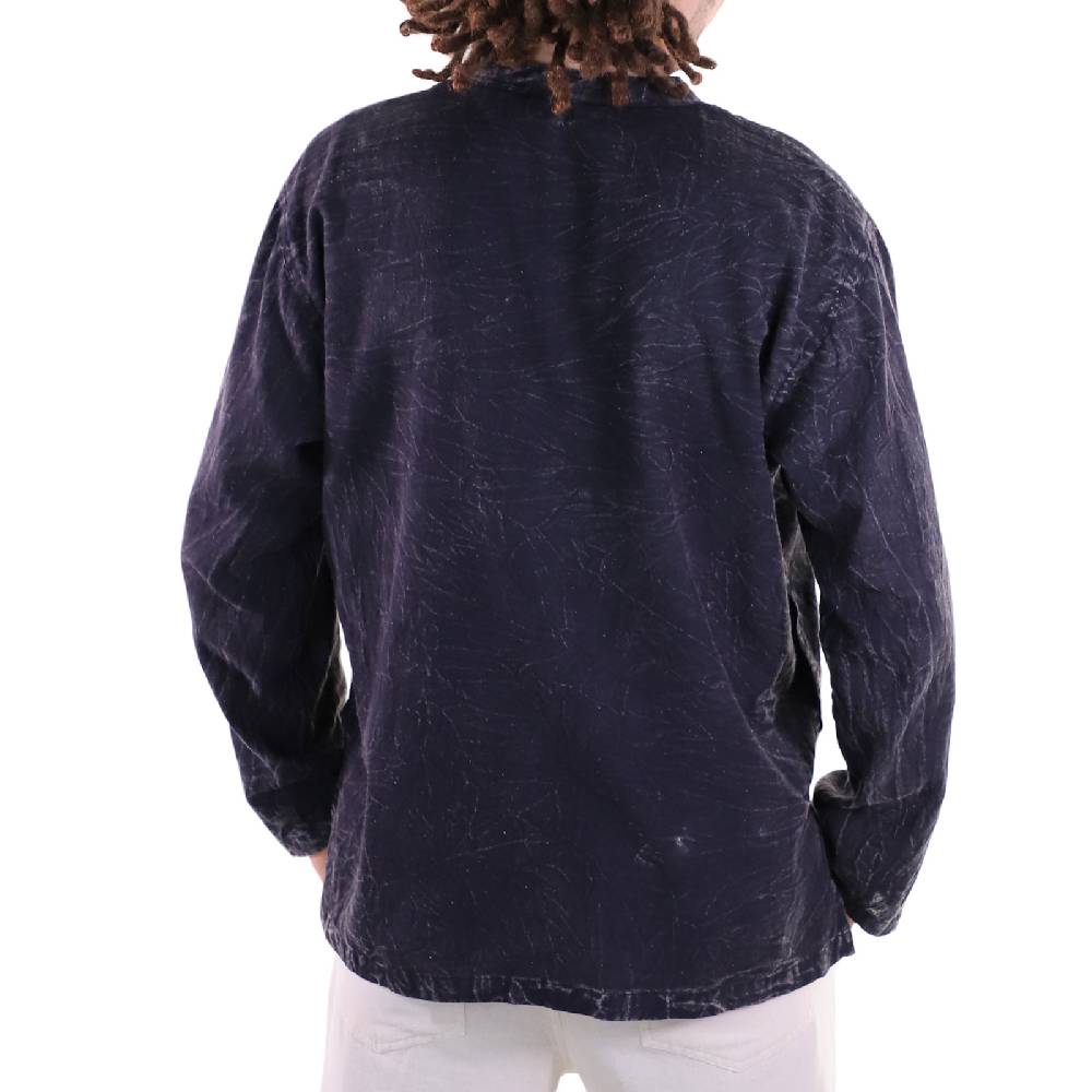 Kunst Und Magie KUNST UND MAGIE Herren Hemd stonewashed Fischerhemd Freizeithemd Blitzangebot