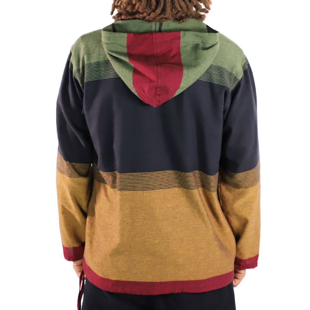 Kunst Und Magie KUNST UND MAGIE Herren bunt alternativ Hoodie Fischerhemd Kapuze Kängurutasche Neuheiten