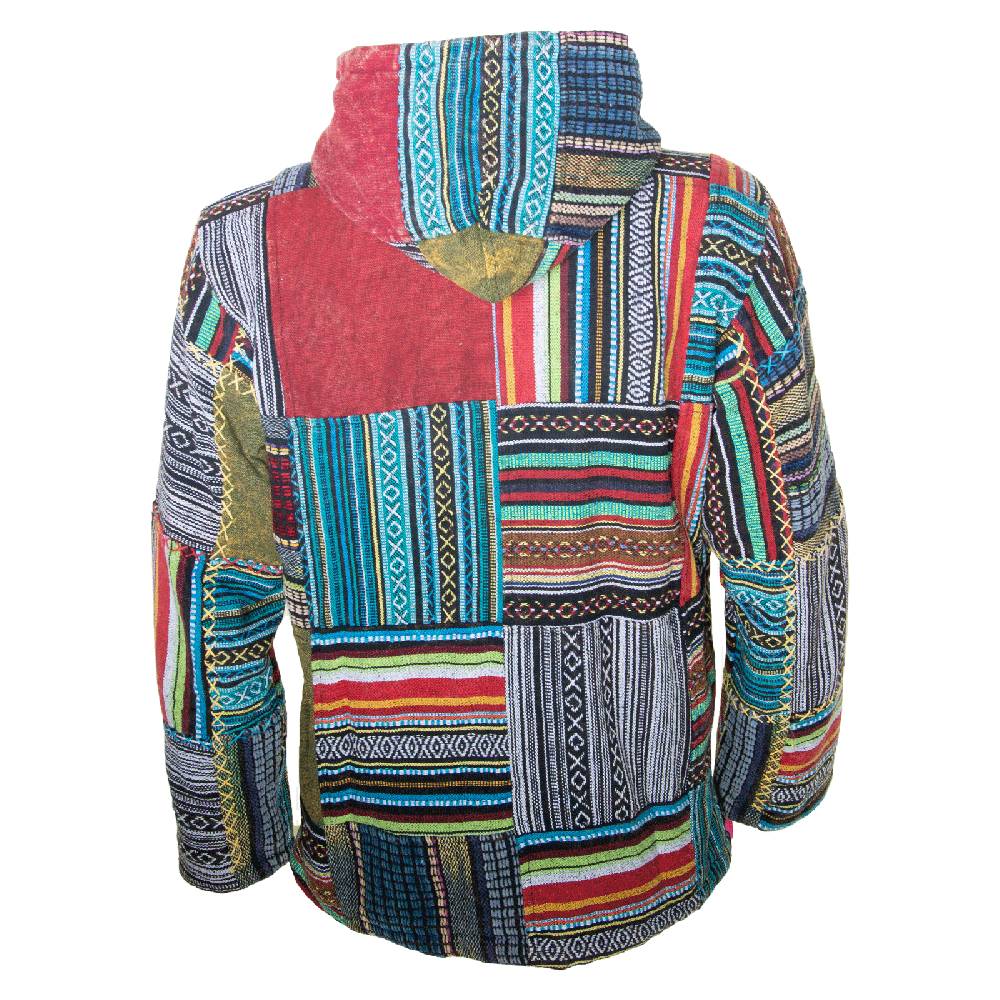 Kunst Und Magie KUNST UND MAGIE Baja Jerga Unisex Patchwork Hoodie mit Kapuze alternative Jacke Saisonale Angebote