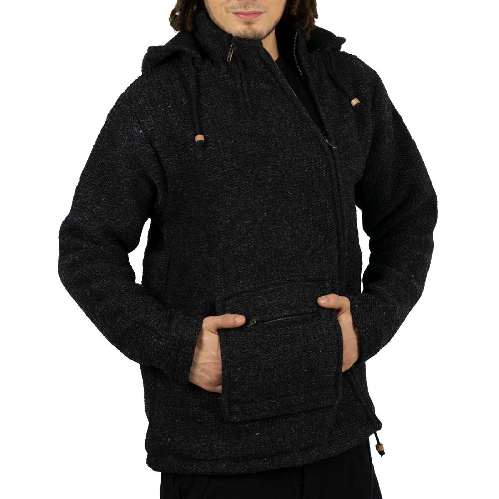 Kunst Und Magie Kunst & Magie Unisex Strick- Wolljacke abnehmbare Zipfelkapuze Kauf eins, bekomm eins gratis