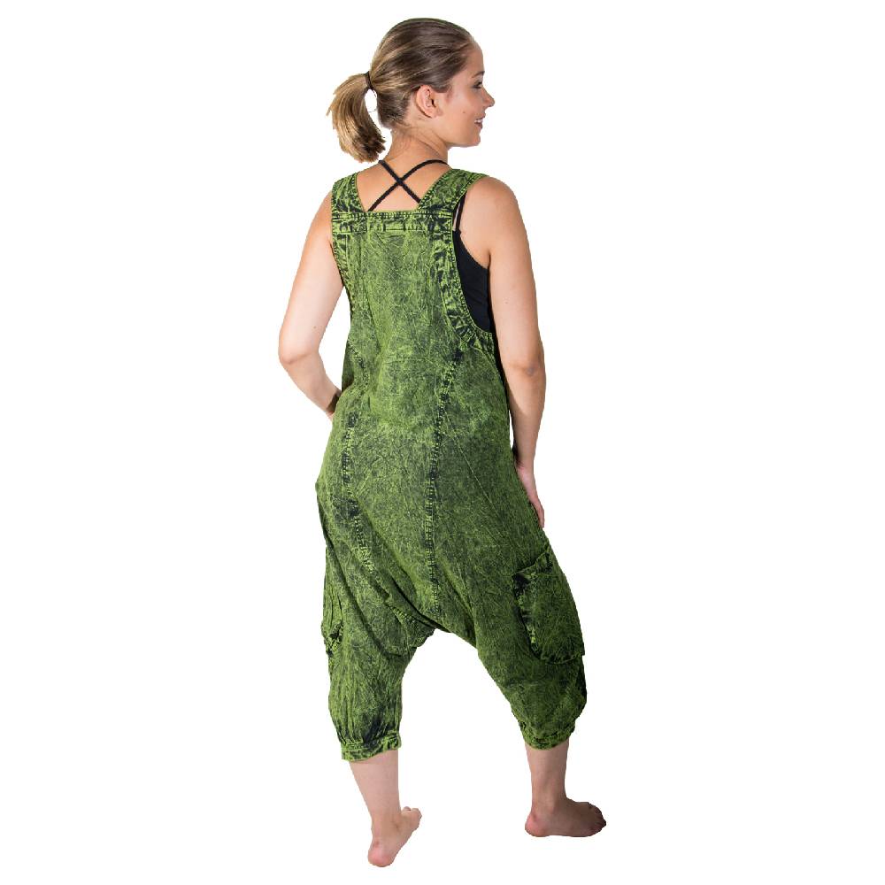 Kunst Und Magie Kunst und Magie Unisex Vintage Latzhose Ibiza stonewashed Haremshose Overall Tägliche Deals