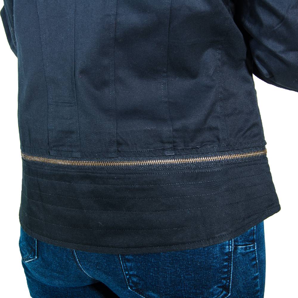 Kunst Und Magie Kunst und Magie Damen Schwarze Jacke mit vielen Zippern VIP-Rabatte
