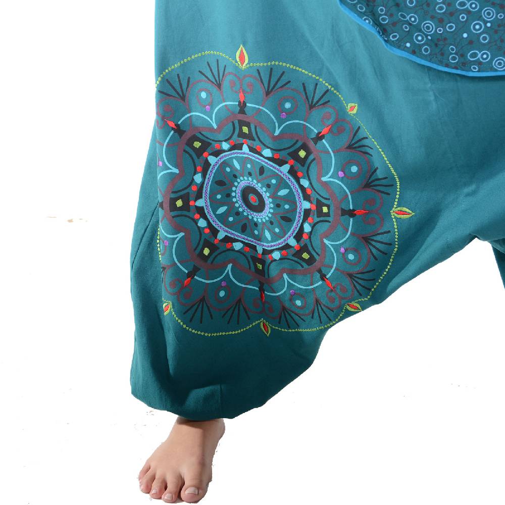 Kunst Und Magie Kunst und Magie Bunte Ibiza Style Haremshose aus Baumwolle Goa Wellnesshose Boho Wochenangebot