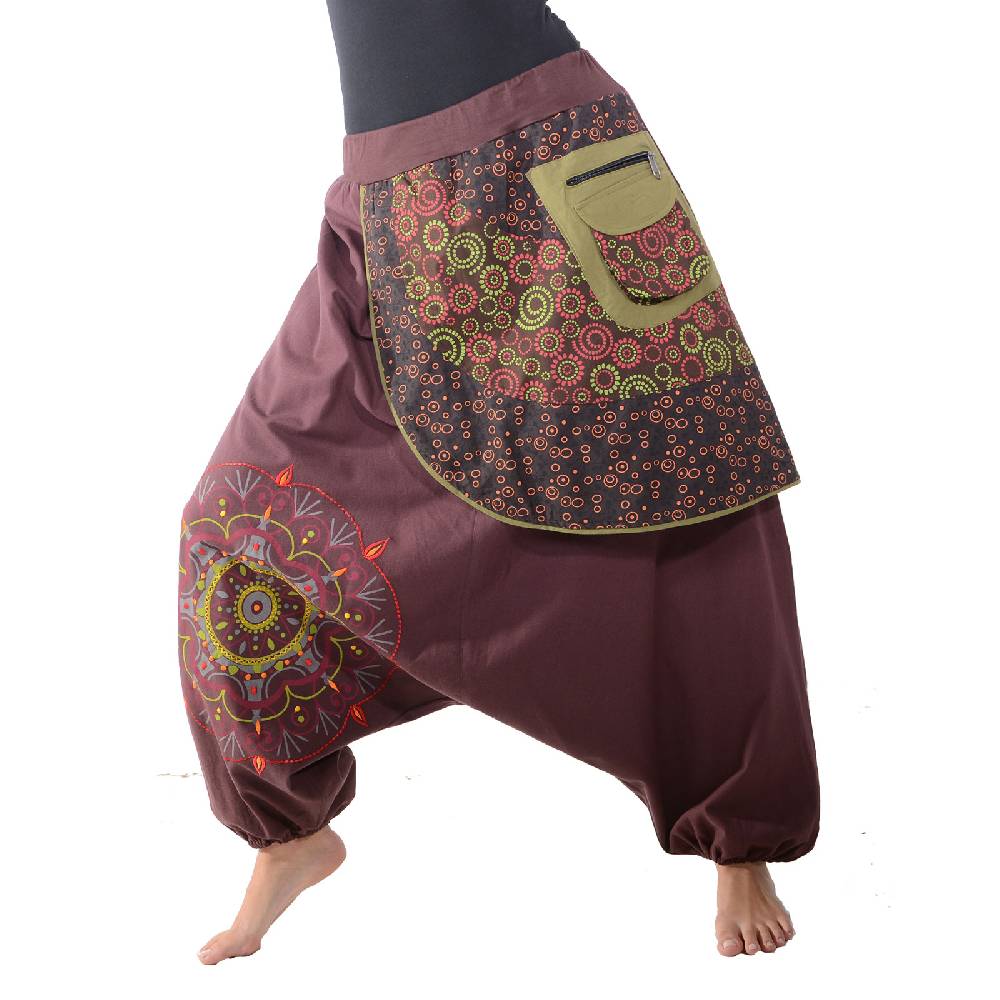 Kunst Und Magie Kunst und Magie Bunte Ibiza Style Haremshose aus Baumwolle Goa Wellnesshose Boho Wochenangebot