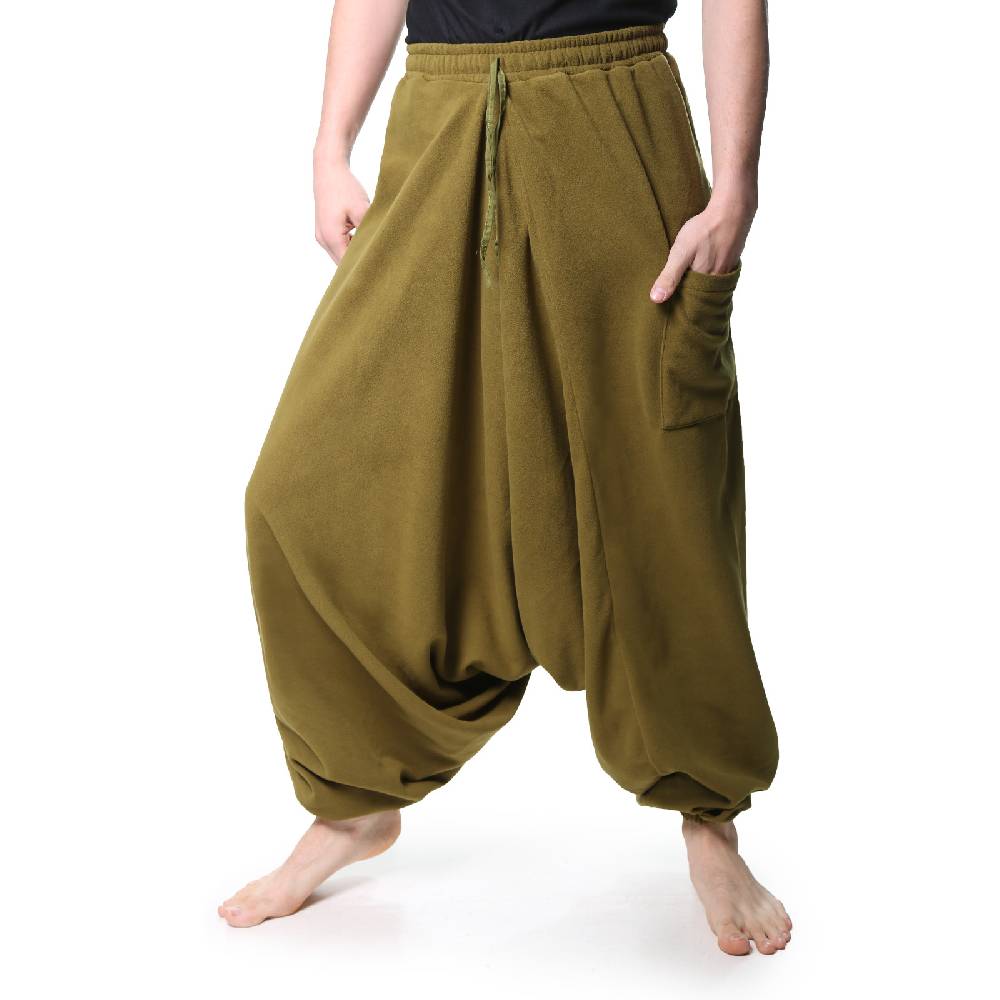 Kunst Und Magie Kunst und Magie Unisex Fleecehose ALADINHOSE Thermo Haremshose Letzter Tag
