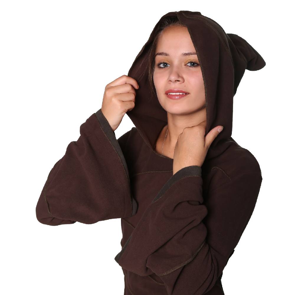 Kunst Und Magie Kunst und Magie Fleecekleid in Blattform aus Fleece mit Zipfelkapuze Fairy Goa Bis zu 60% Rabatt