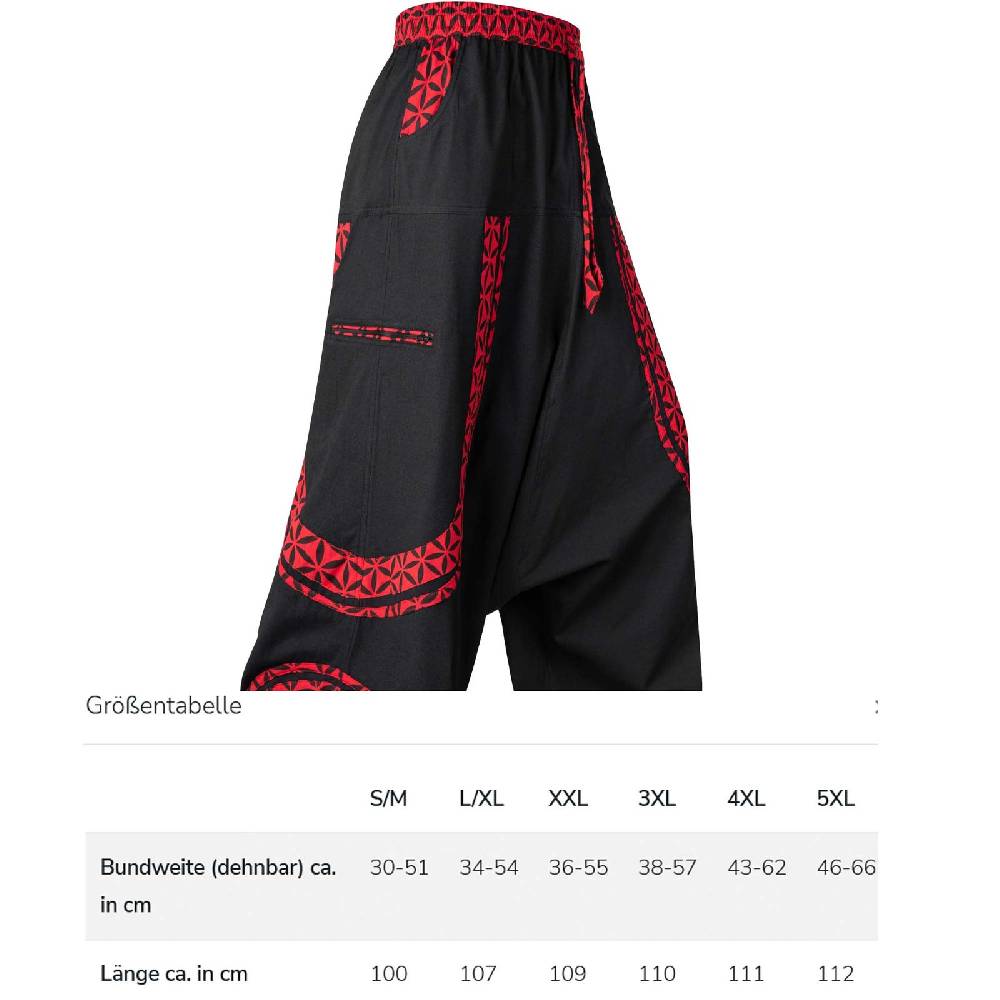 Kunst Und Magie Kunst und Magie Psy Goa Cargo Freizeit Haremshose Baggy Baumwolle Unisex- Für Sie und Ihn Bis zu 65% Rabatt