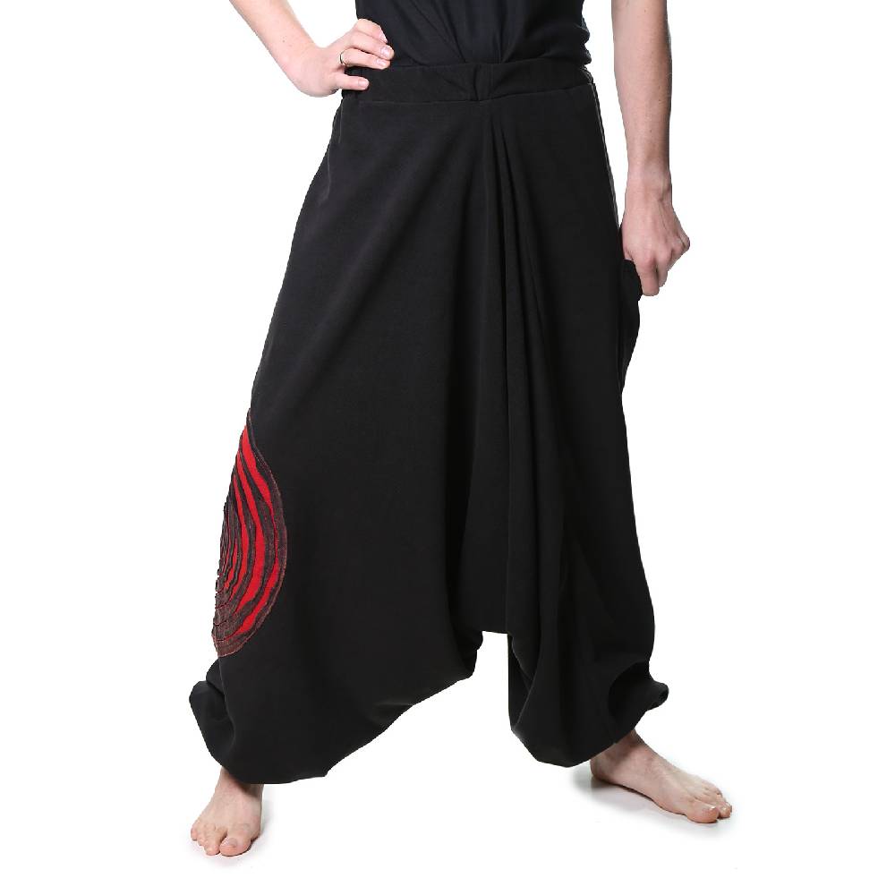 Kunst Und Magie Kunst und Magie Herren Thermo Fleecehose Haremshose Psy Goa Pluderhose ALADINHOSE Lang Nur für heute