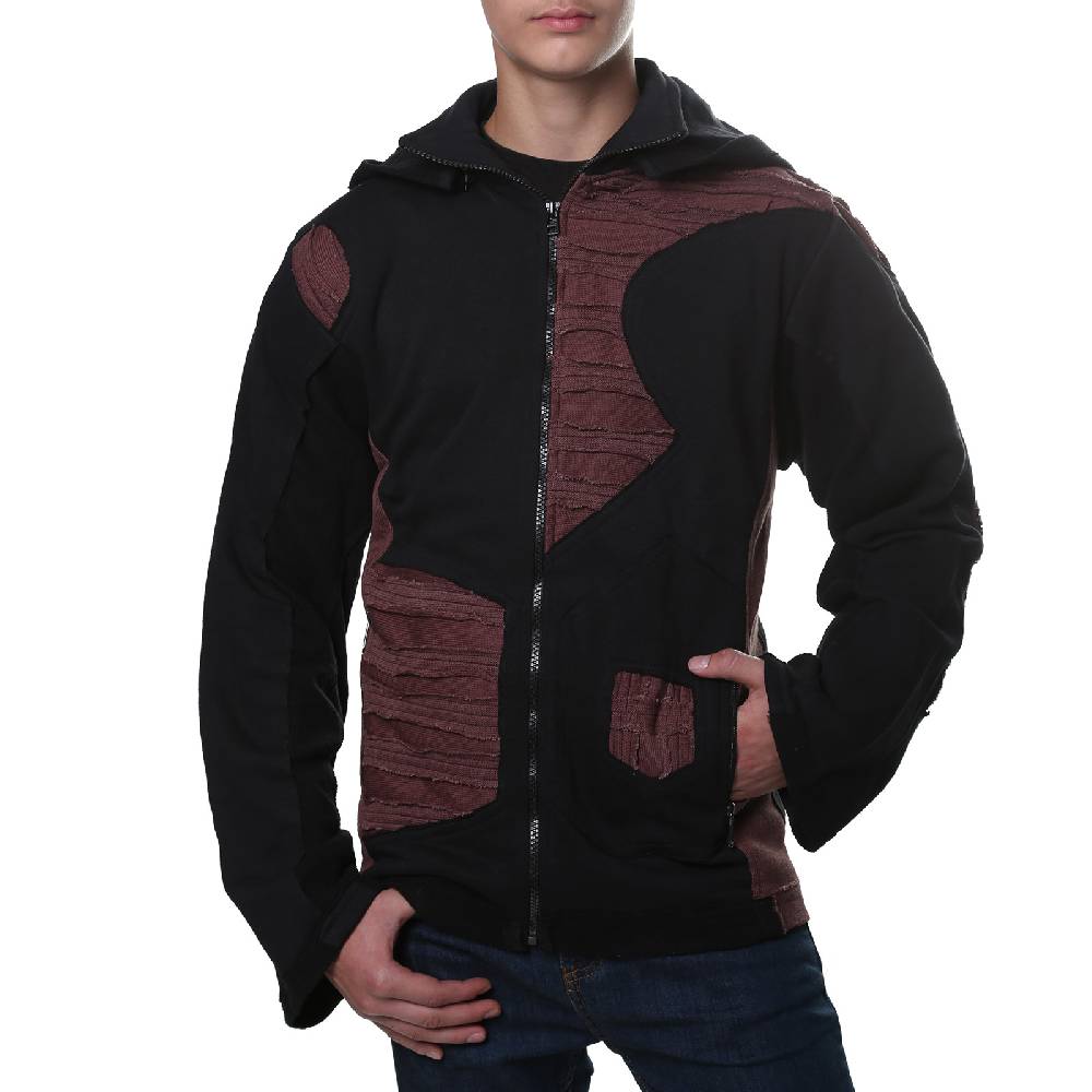 Kunst Und Magie Kunst und Magie Herren Goa Sweatjacke aus Baumwolle Punk Goth Hoody Sonderangebot der Fabrik