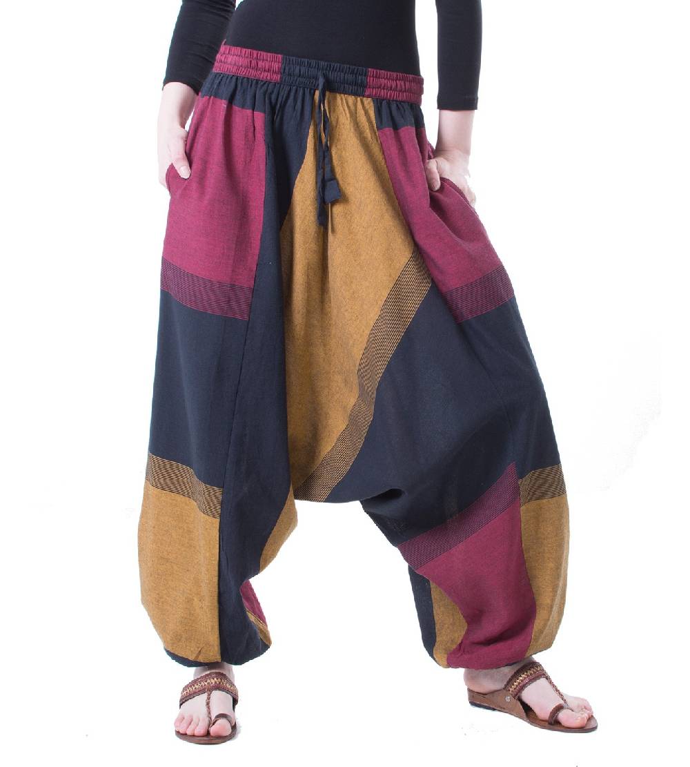 Kunst Und Magie Kunst und Magie Bunte Aladin Haremshose mit 2 Taschen Riesige Rabatte