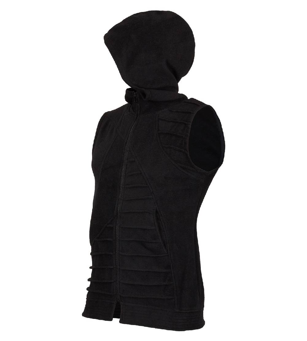 Kunst Und Magie Unisex Psy Goa Fleeceweste Fleece Hippie Gilet Weste schwarz Speichern exportieren